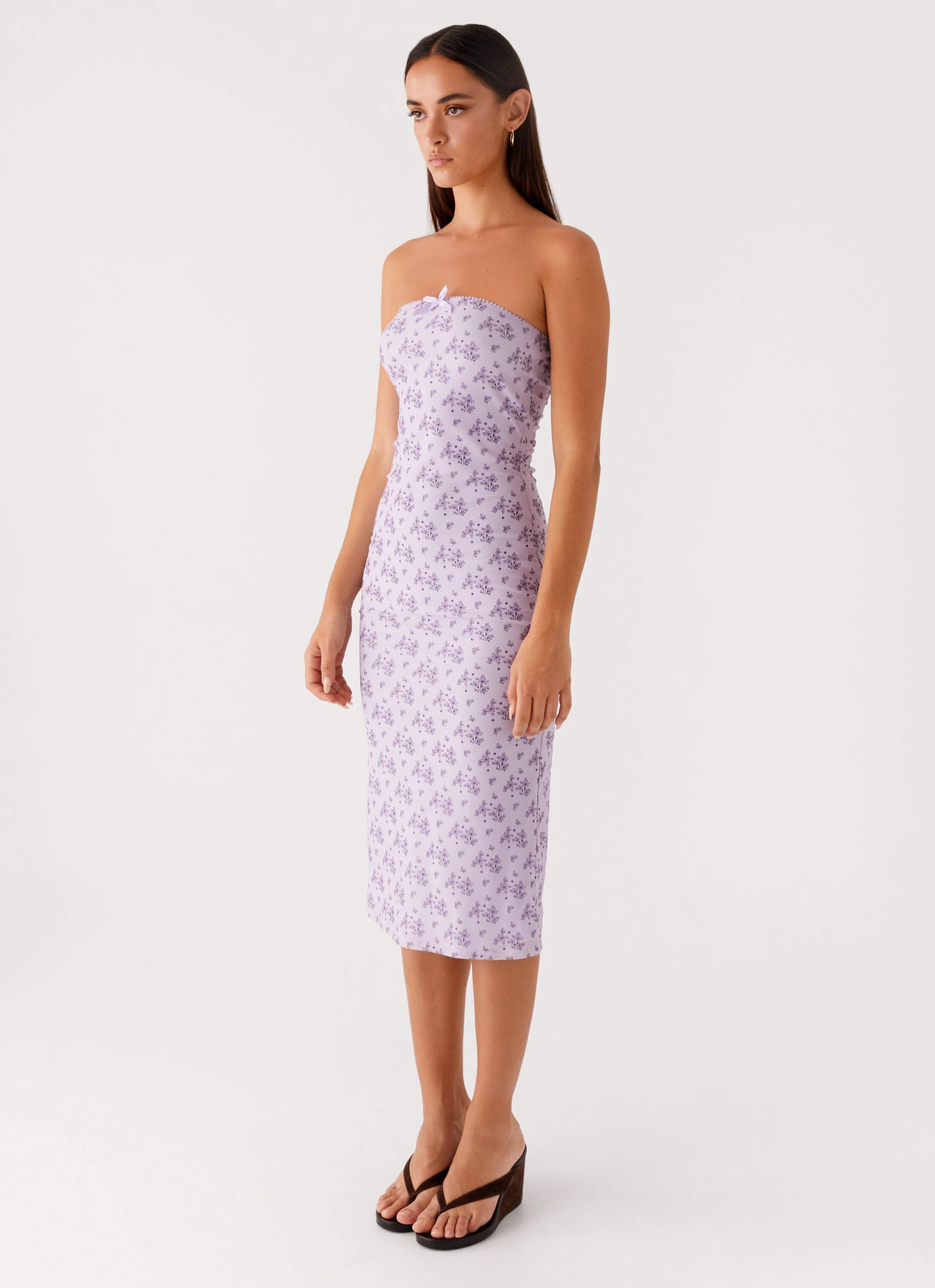 Keila Strapless Midi Dress - Lavender Meadow Fresh Appeal Vibrant Movement