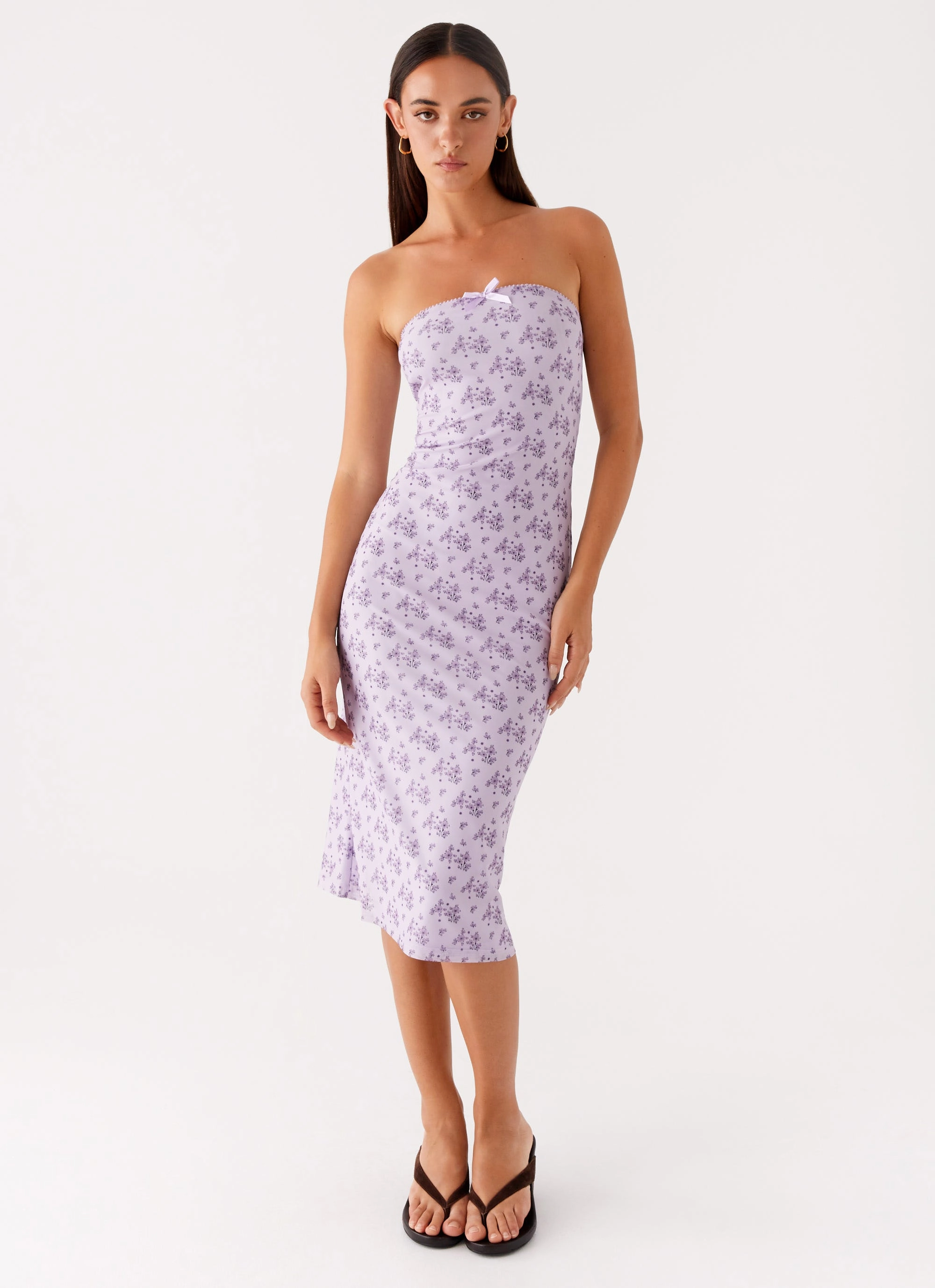 Keila Strapless Midi Dress - Lavender Meadow Editors-Pick