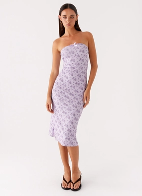 Keila Strapless Midi Dress - Lavender Meadow Editors-Pick