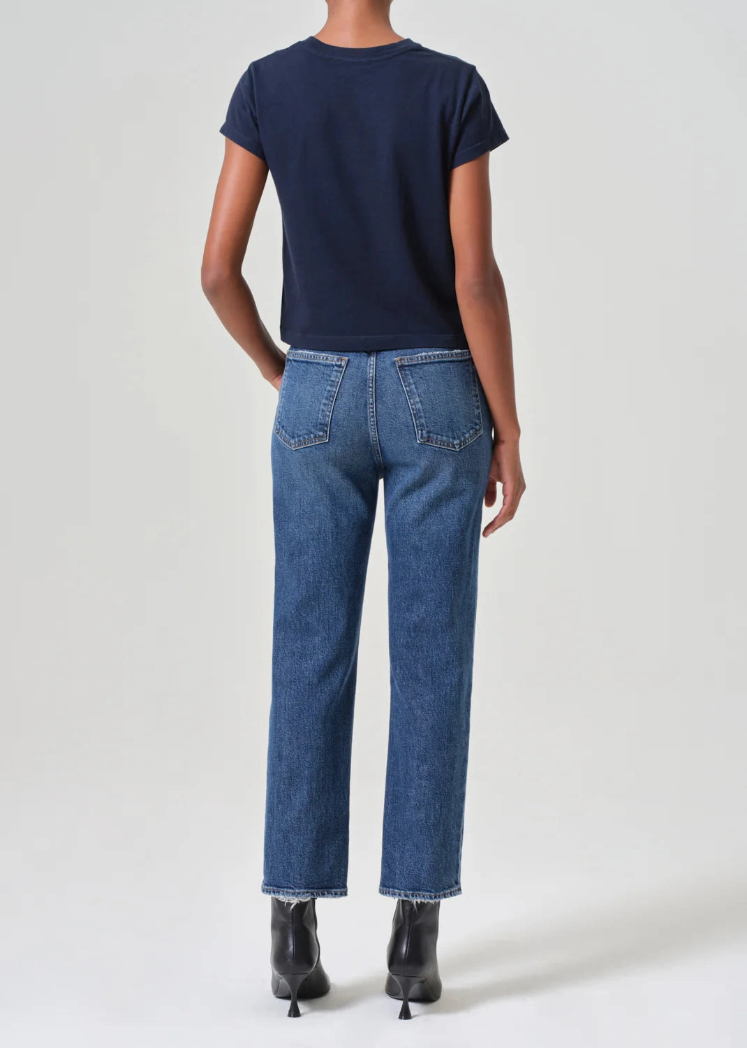90's Pinch Waist Crop Jean in Solace Party Look Weekend Warrior Perfect For Daily