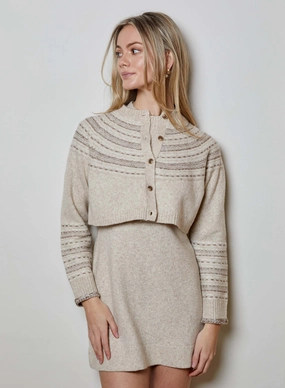 Comfortable fit Teagan Cardi Oat Combo