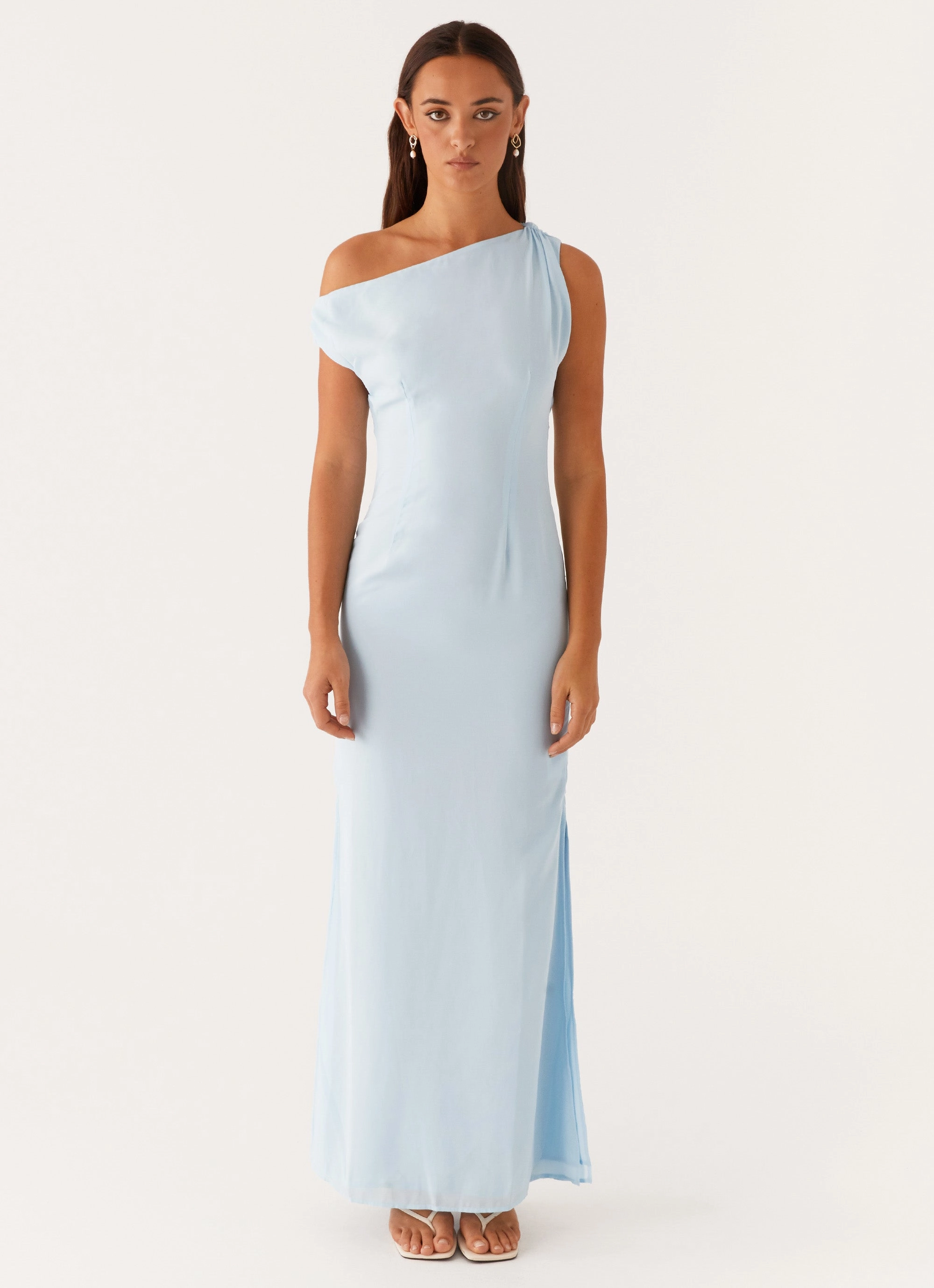 Chic and Elegant Dinner Date Maxi Dress - Blue
