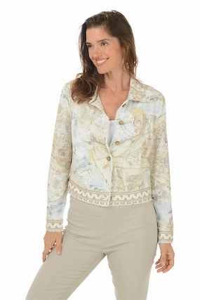 Atlas Frayed Linen-Blend Jacket MidweightKnit