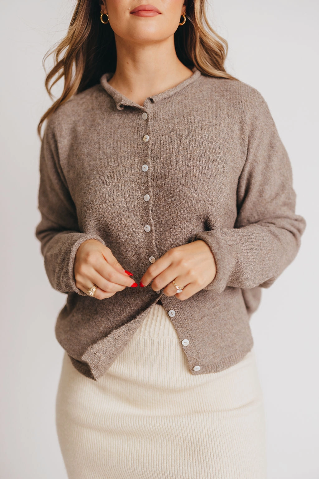 Reinforced Seam Technique Piper Cardigan in Mocha