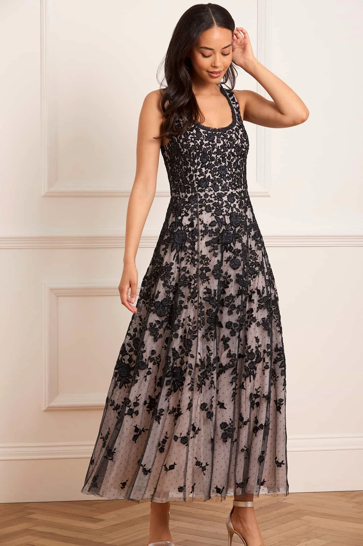 Rosa Scoop Neck Ankle Gown Luxe Appeal
