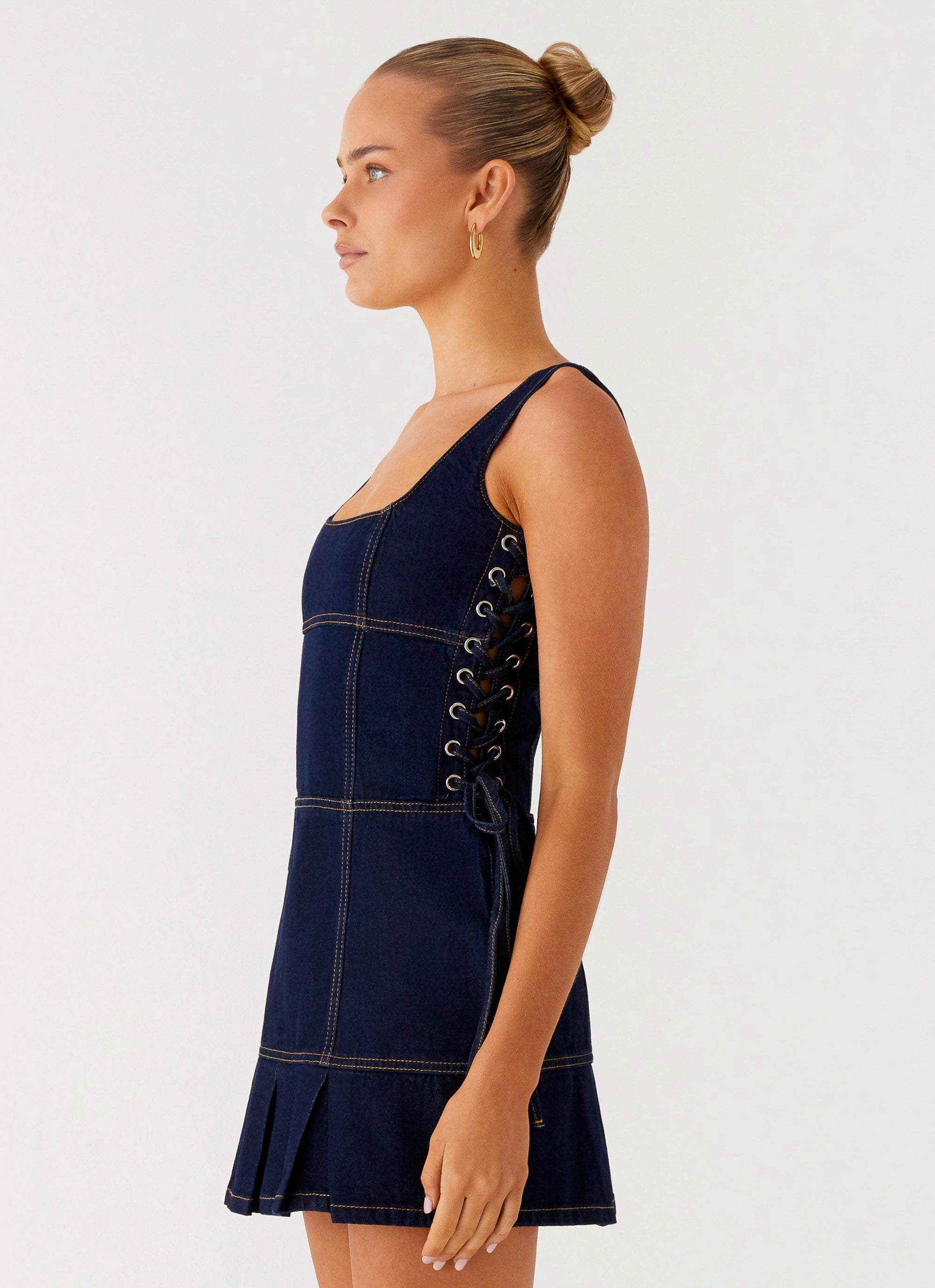 Sleek Presence Preston Mini Dress - Indigo