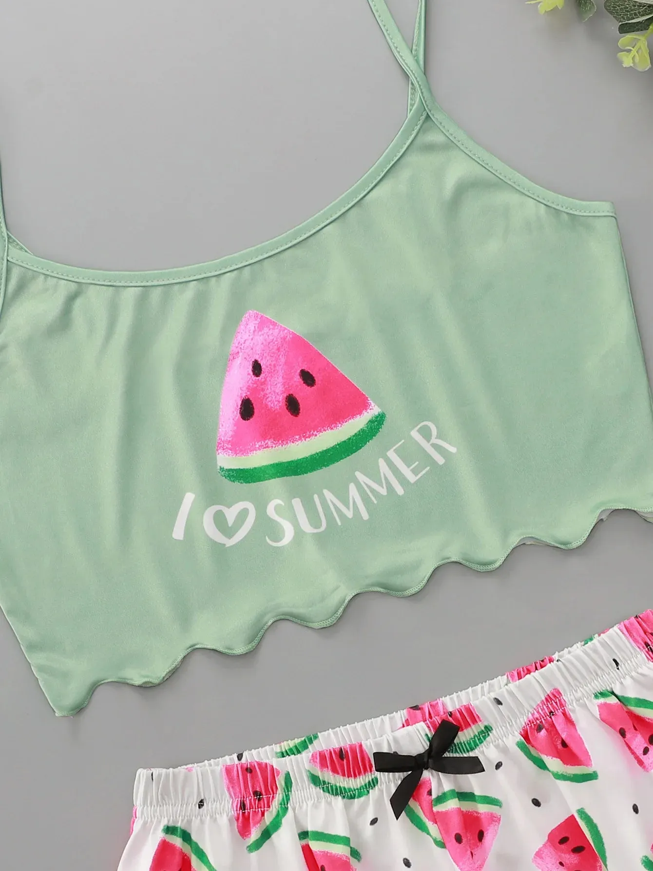 Watermelon Crop Top Pajamas