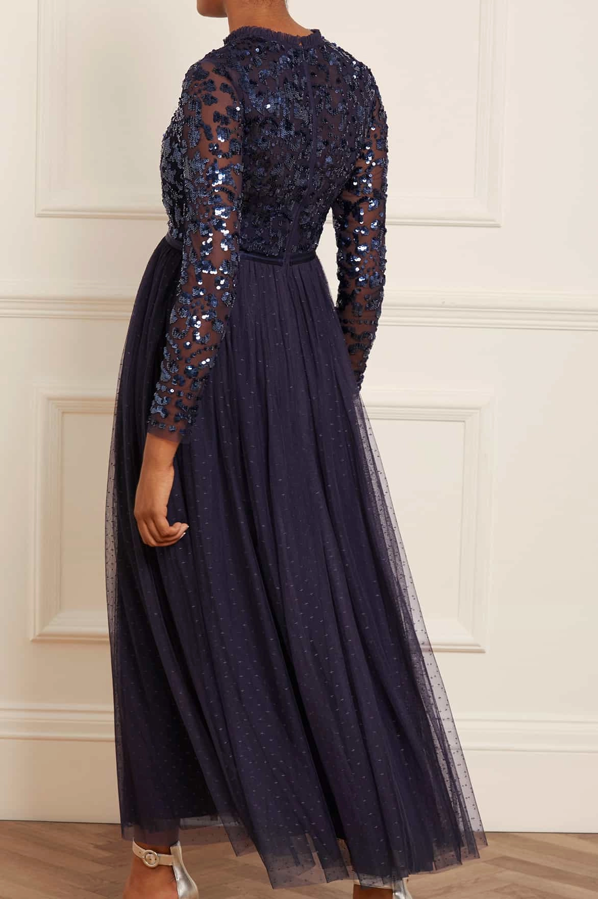 Tempest Bodice Ankle Gown Fall Tone Lace-Edge