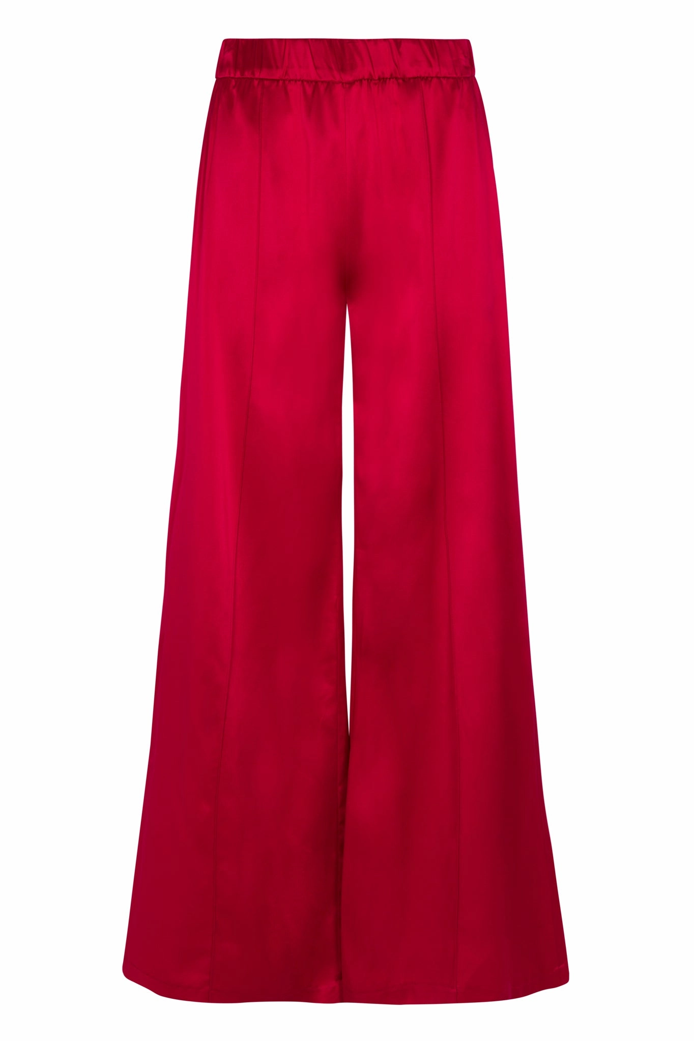Scarlet Silk Wide Leg Pintuck Pants TearResistantPanels Relaxed Design