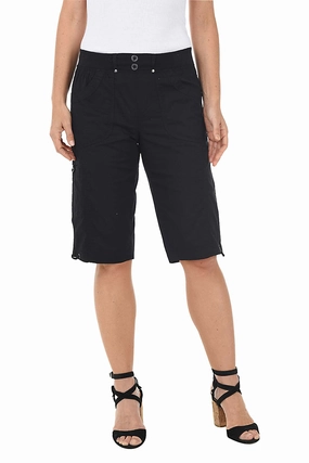 Side Pockets Work Flex Vanessa Pull-On Grommet Skimmer Pant