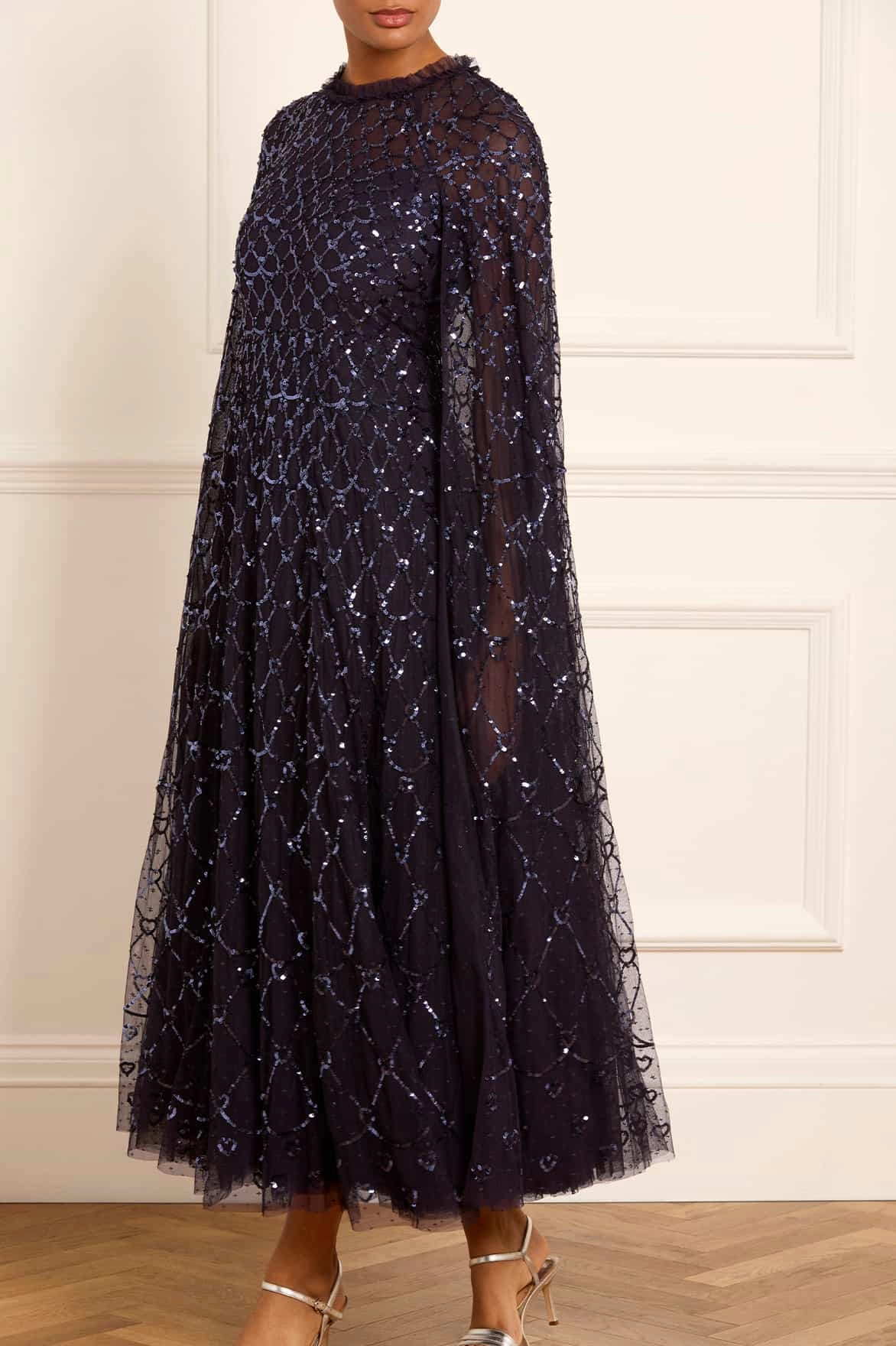 Versatile Fit Heart Lattice Ankle Gown