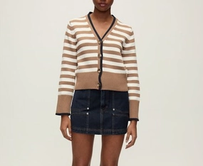 Monae Cardigan Dark Acorn/Dove LowMaintenanceMaterial