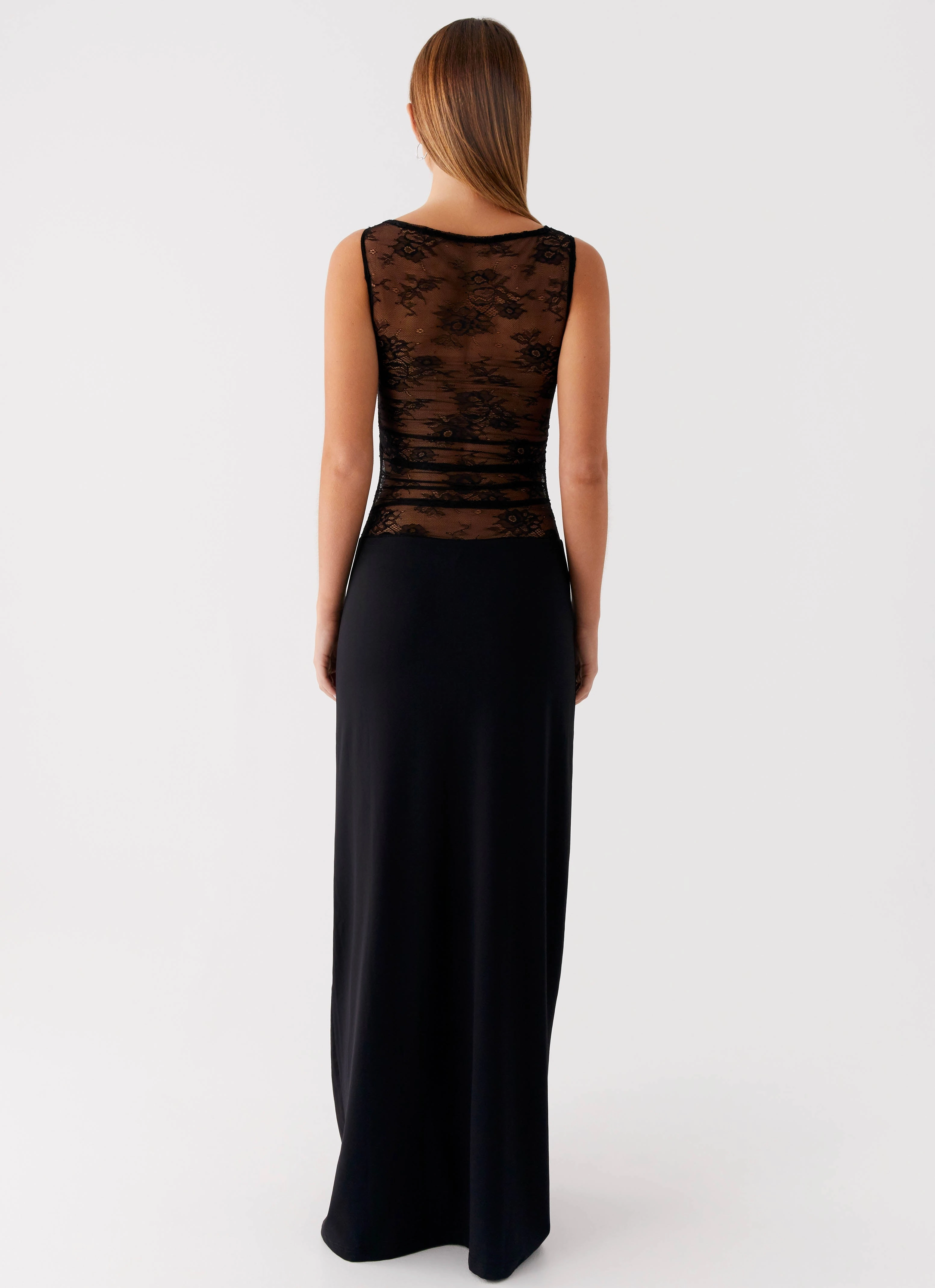 Wesley Maxi Dress - Black Layer Light Light Sheen