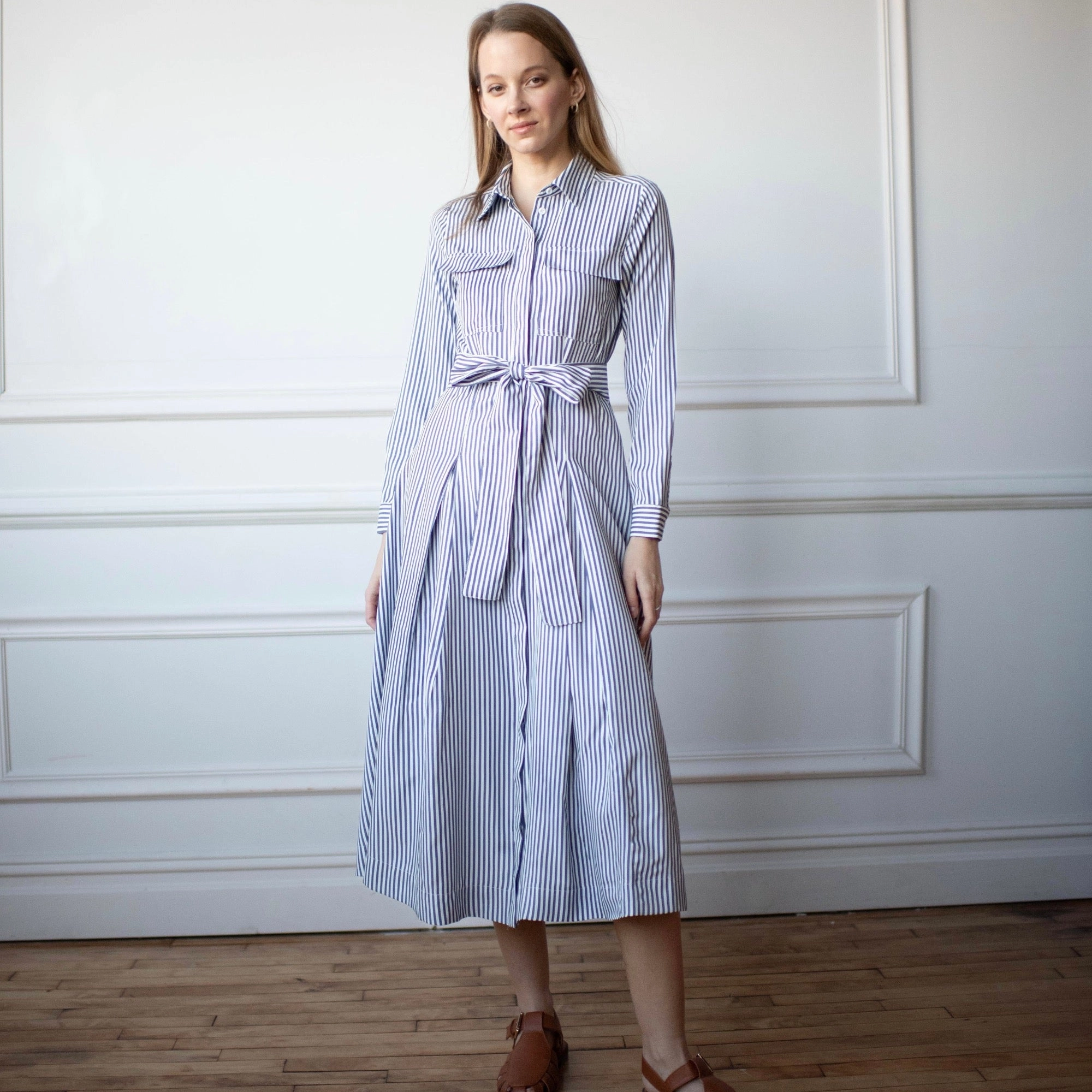 Modern Twist Chrie Pinstripe Dress [Final Sale]