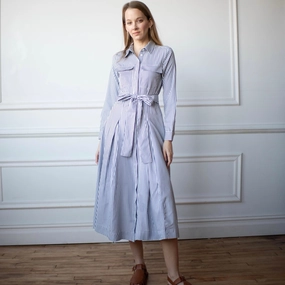 Modern Twist Chrie Pinstripe Dress [Final Sale]