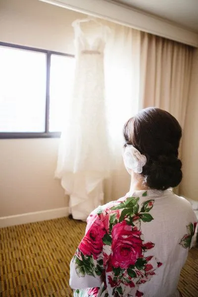 White Floral Large Fuchsia Pattern