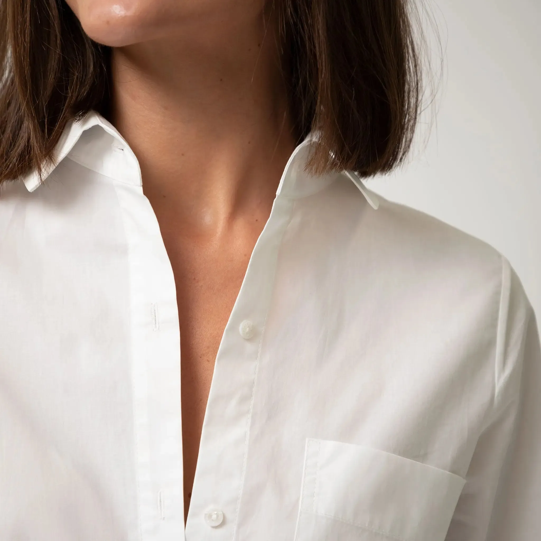 White InStyle Cotton Poplin Shirt