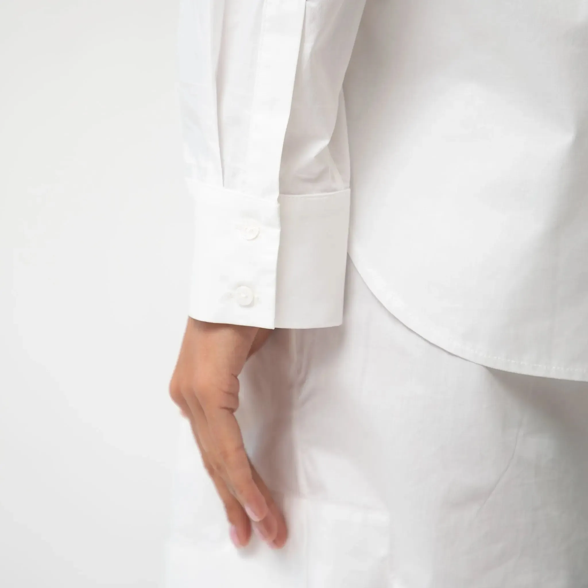 White InStyle Cotton Poplin Shirt