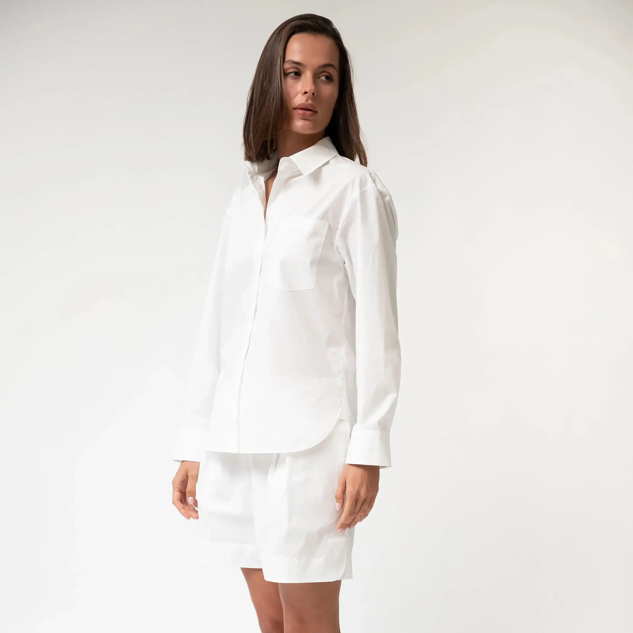 White InStyle Cotton Poplin Shirt