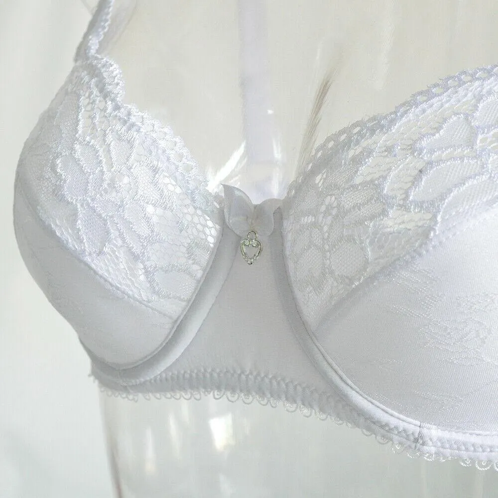 White Lace Mesh Bra YBCG | Plus Size