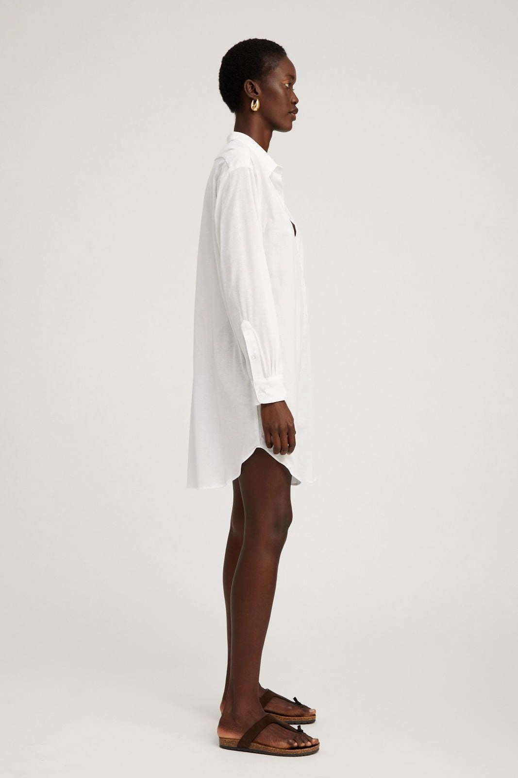 White Button Down Mini Dress All Occasion Chic Balance