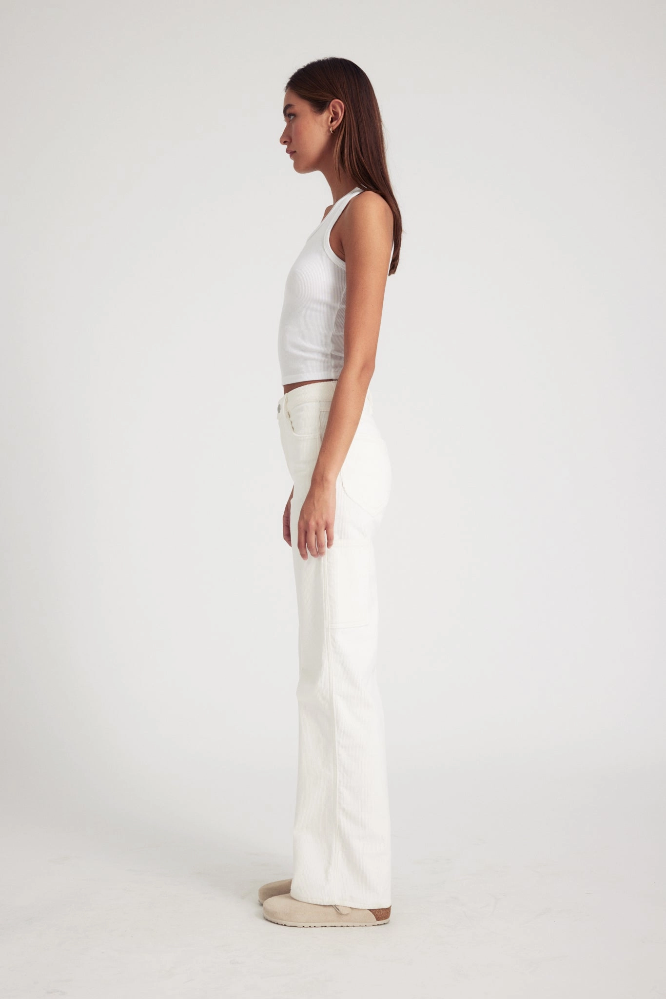 Premium Quality Reversible design White Corduroy Carpenter Pants
