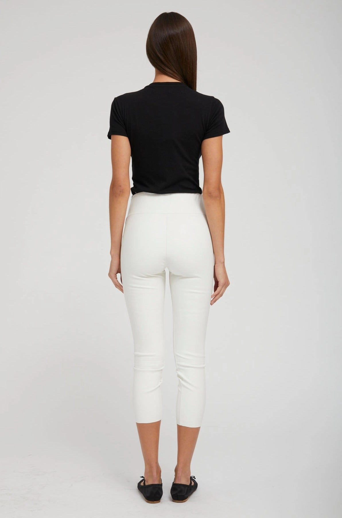 White Leather Crop Unisex Style Four Way Non Restrictive