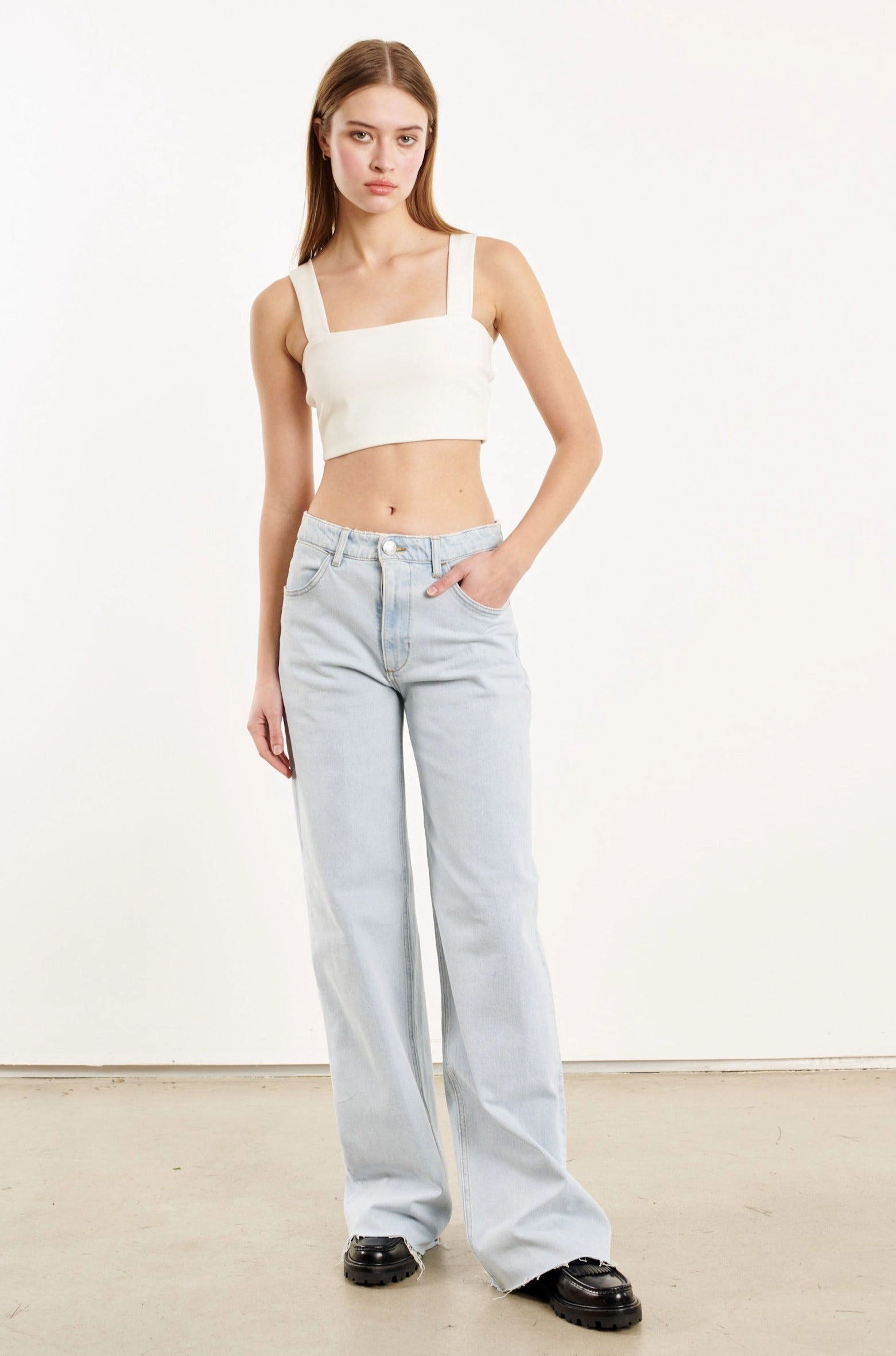 White Micro Tube Top With Straps Versatile Design