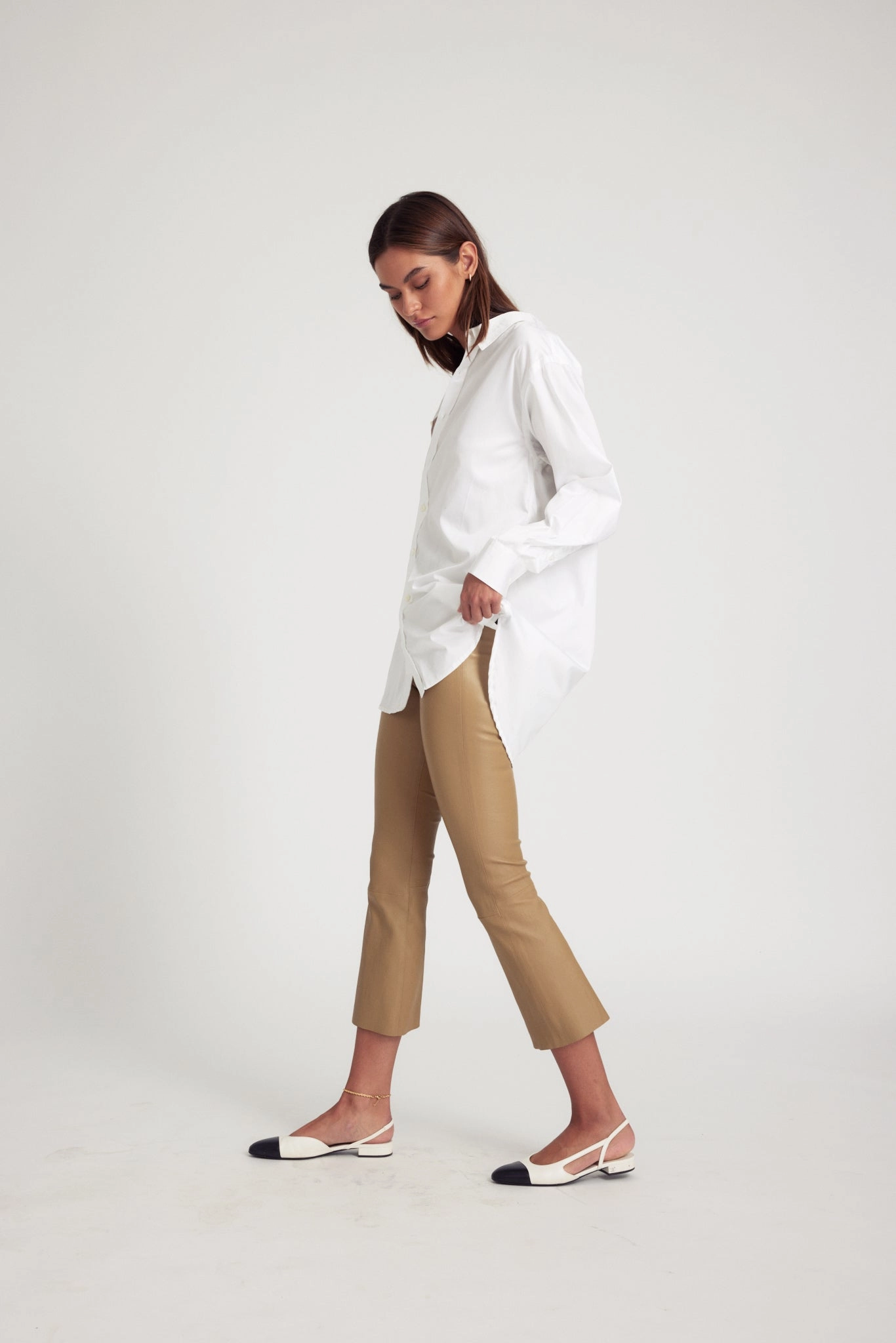 Luxurious Feel Reinforced Shoulder Panels White Poplin Shirt