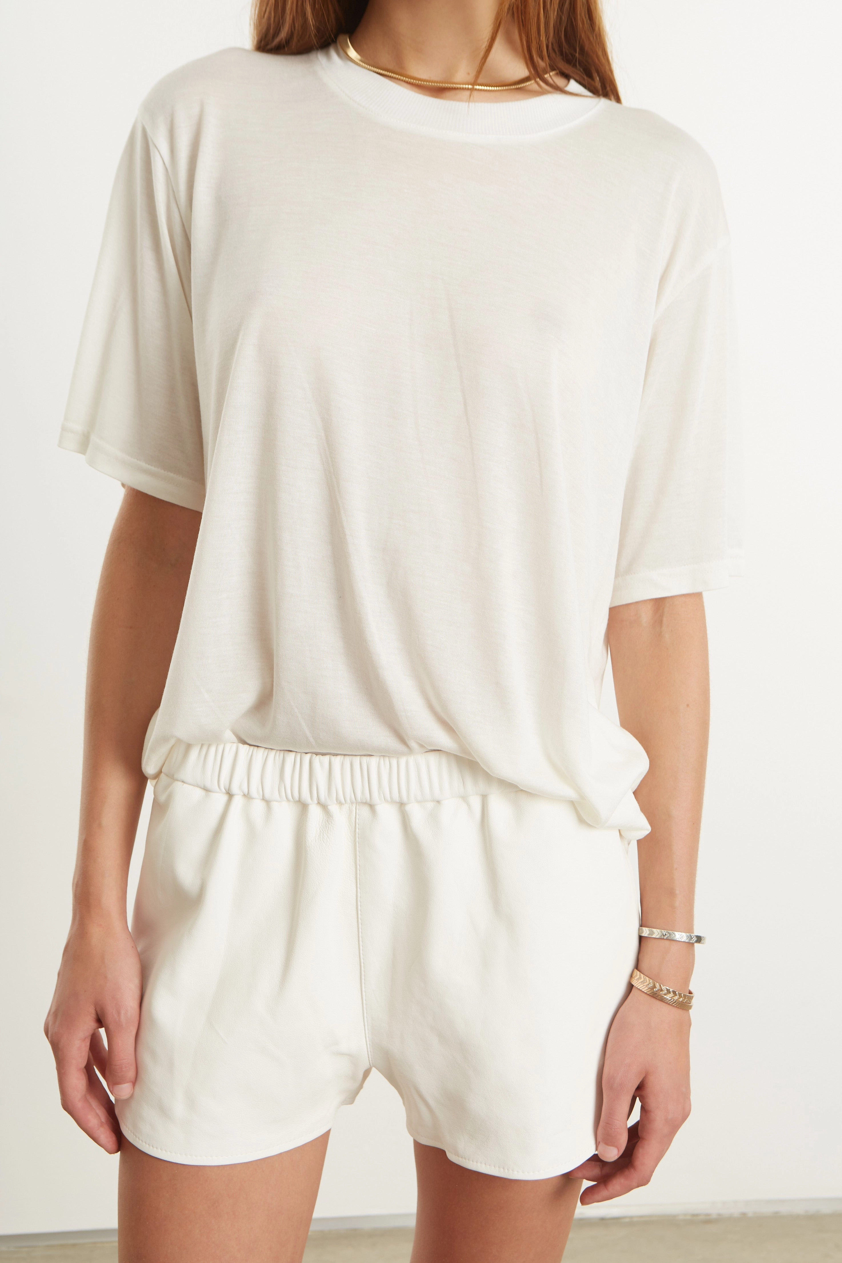 White Rayon Oversized Tee NonSlip Grip Tape