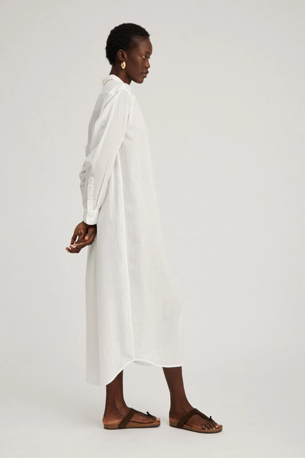 White Voile Tunic Maxi Dress Water-resistant