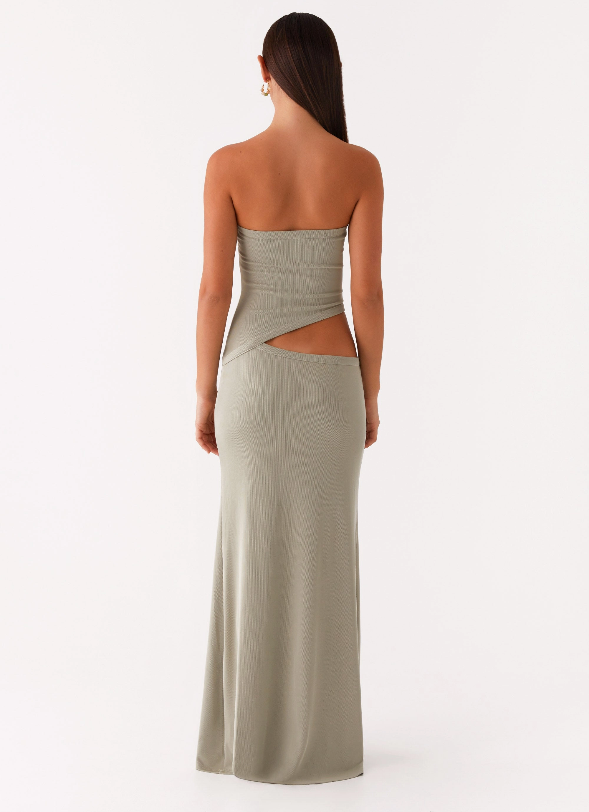 Wild Roses Maxi Dress - Sage Flared-Hem SmoothEdgeFinish