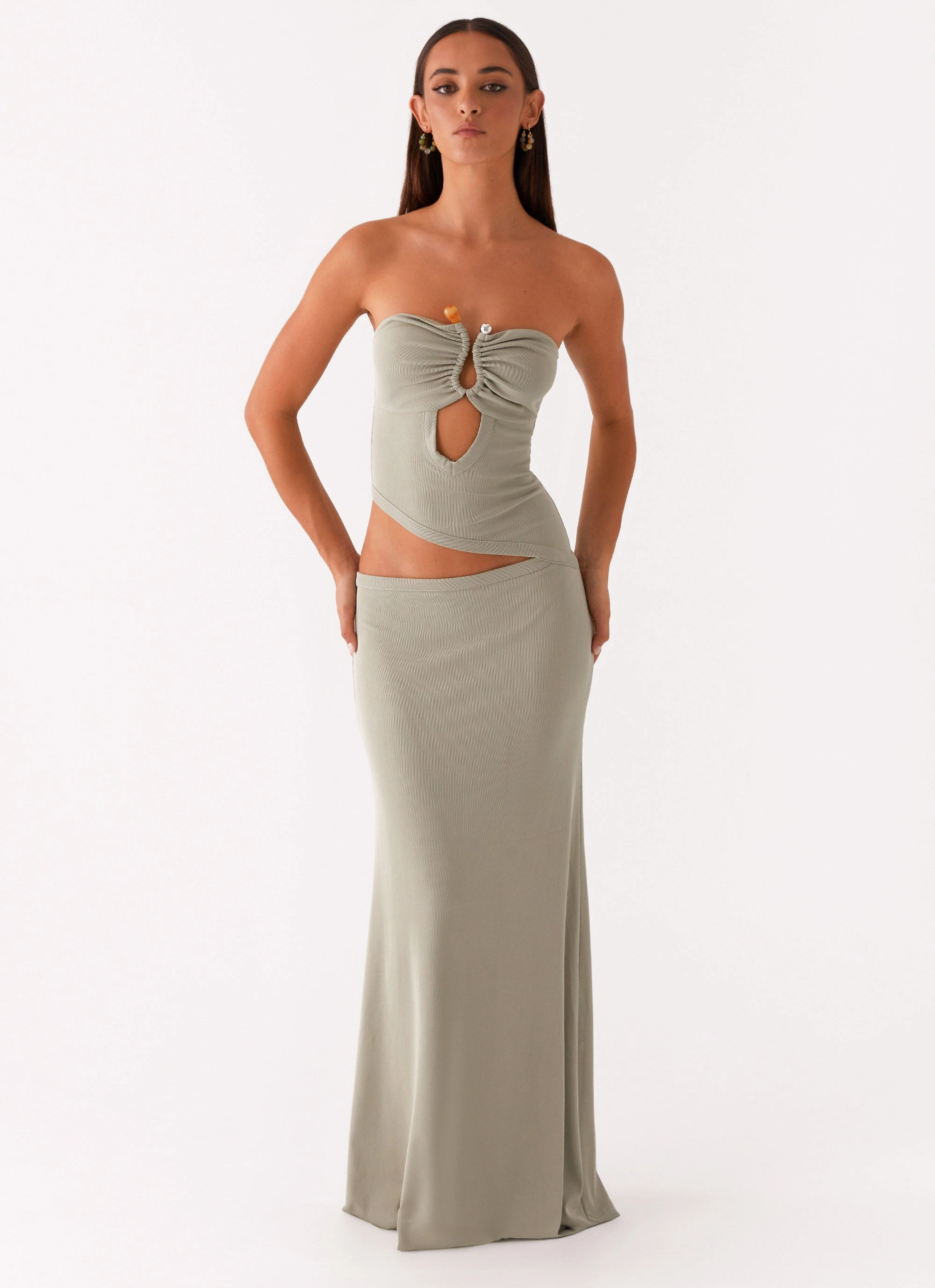 Wild Roses Maxi Dress - Sage Night Out