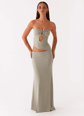 Wild Roses Maxi Dress - Sage Night Out