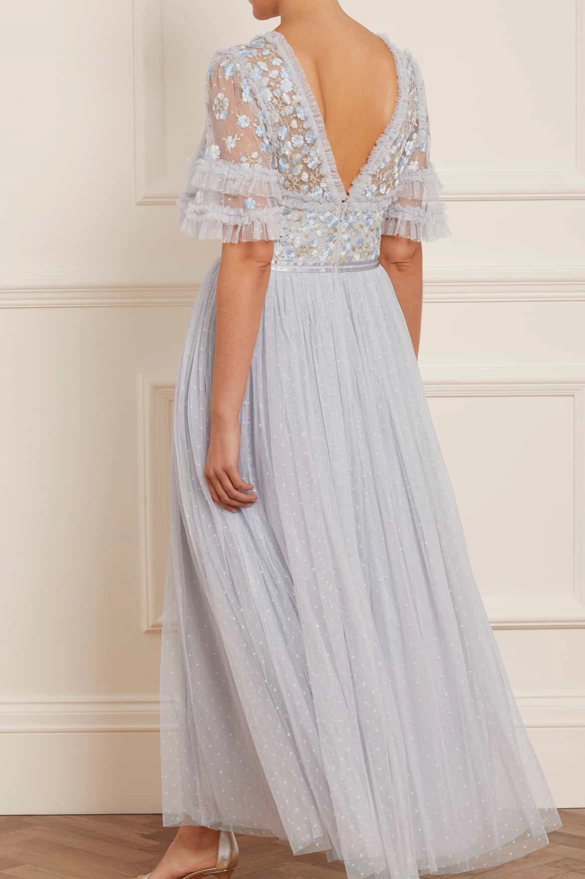 Layering Piece Wildflower Ditsy Bodice Ankle Gown
