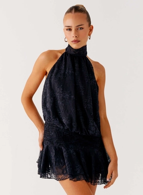 Willow Lace Mini Dress - Black Lace Mood Flex Grab Now