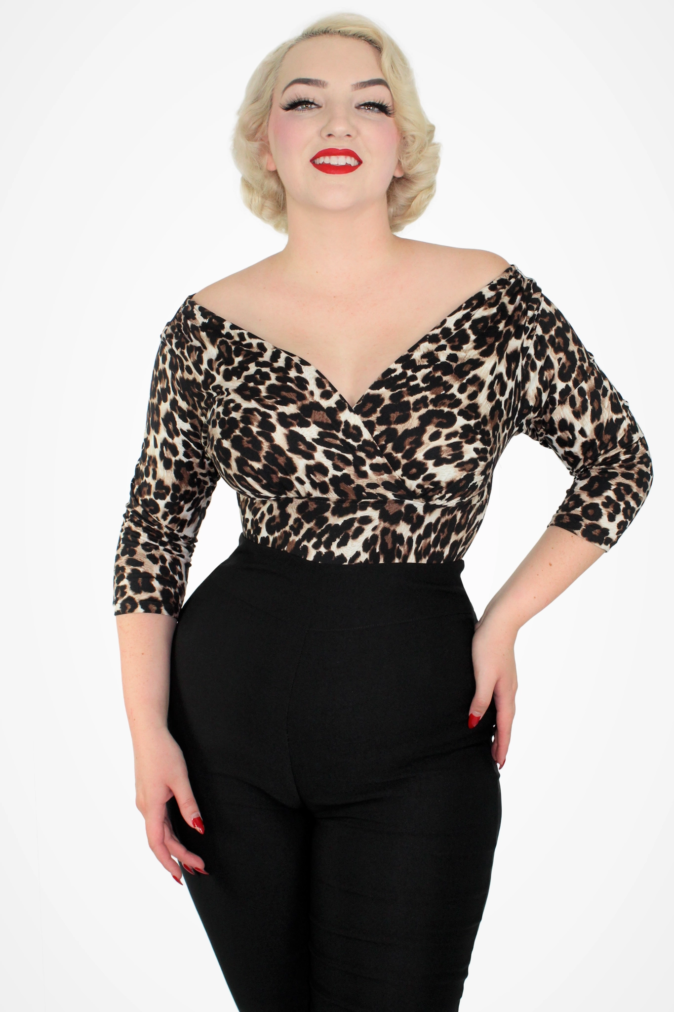 Black Pin Up High Waist Cigarette Pants #BC-P101 Cozy Style