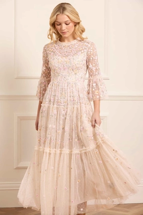 Flexible Comfort Tailored Waistband Dragonfly Garden Ankle Gown