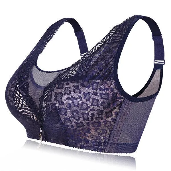 Wire-Free Three Quarter Cup Lace Hem Bra