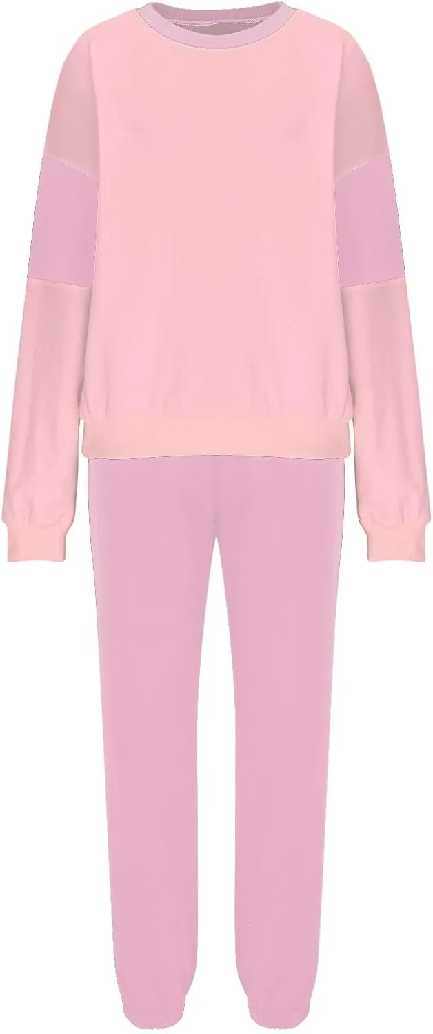 Women 2 Piece Sweatsuit Fleece Tracksuit Set Casual Athletic Outfit Oversized Pullover and Joggers Comfy Workout Sets