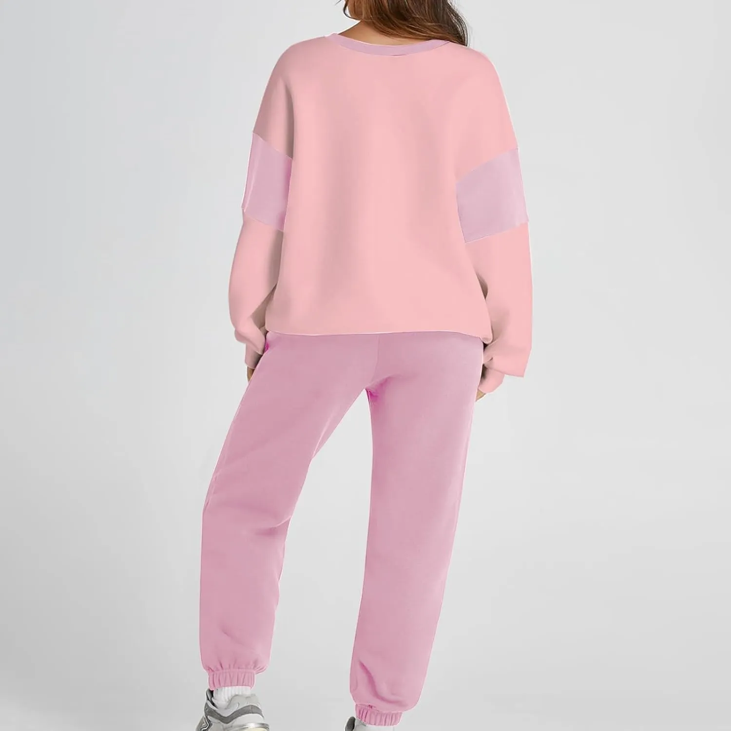 Women 2 Piece Sweatsuit Fleece Tracksuit Set Casual Athletic Outfit Oversized Pullover and Joggers Comfy Workout Sets