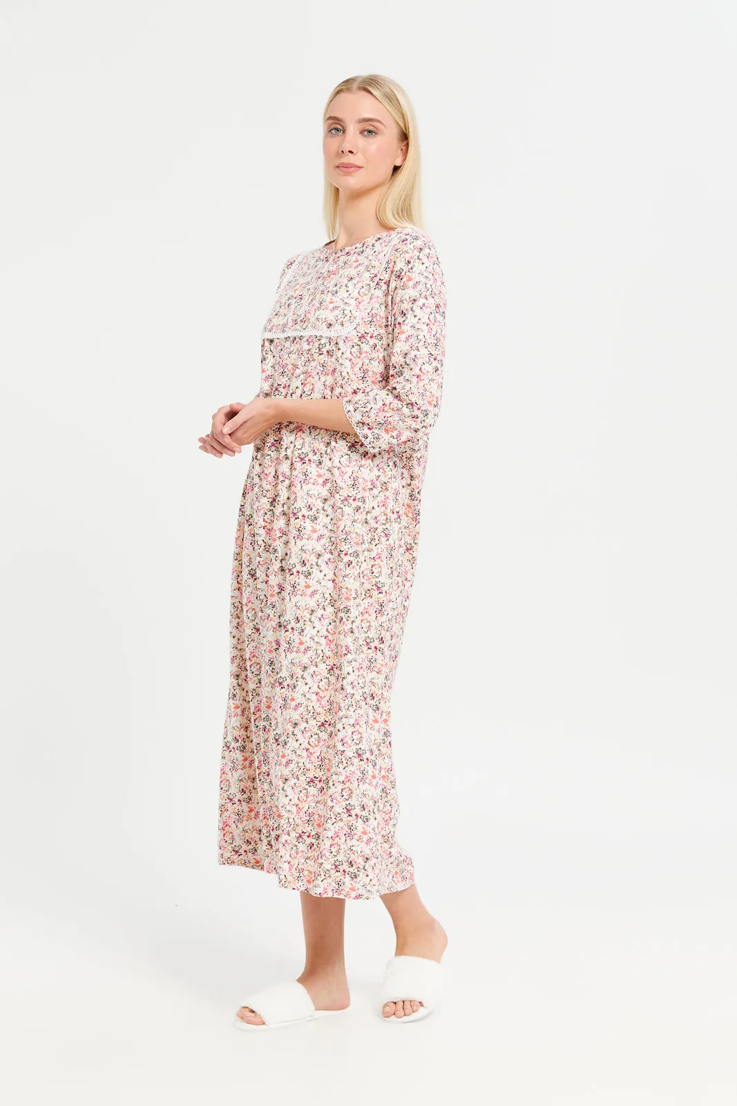 Women Assorted Printed Bib Nightgown