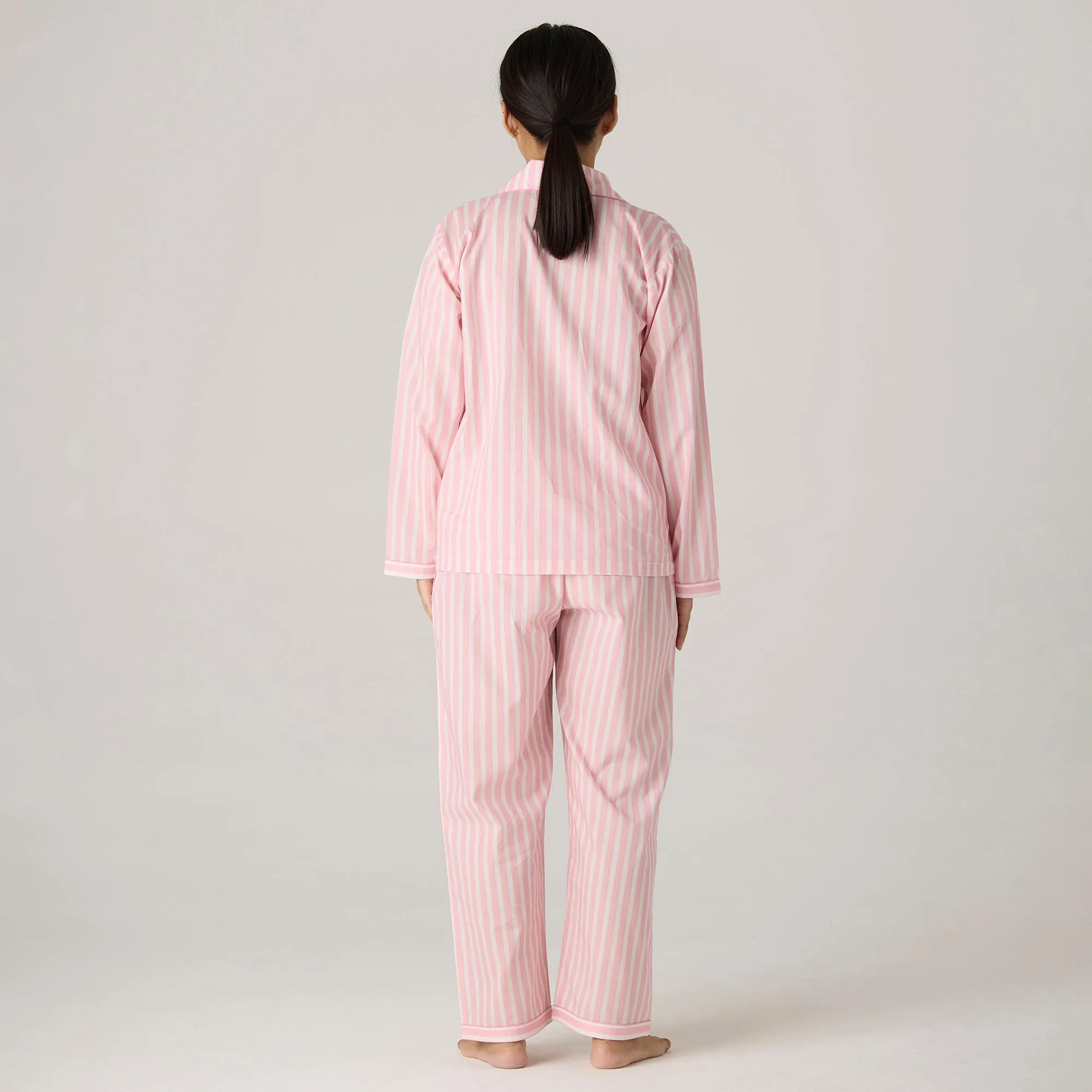 Women Blush Striped Pajama Set
