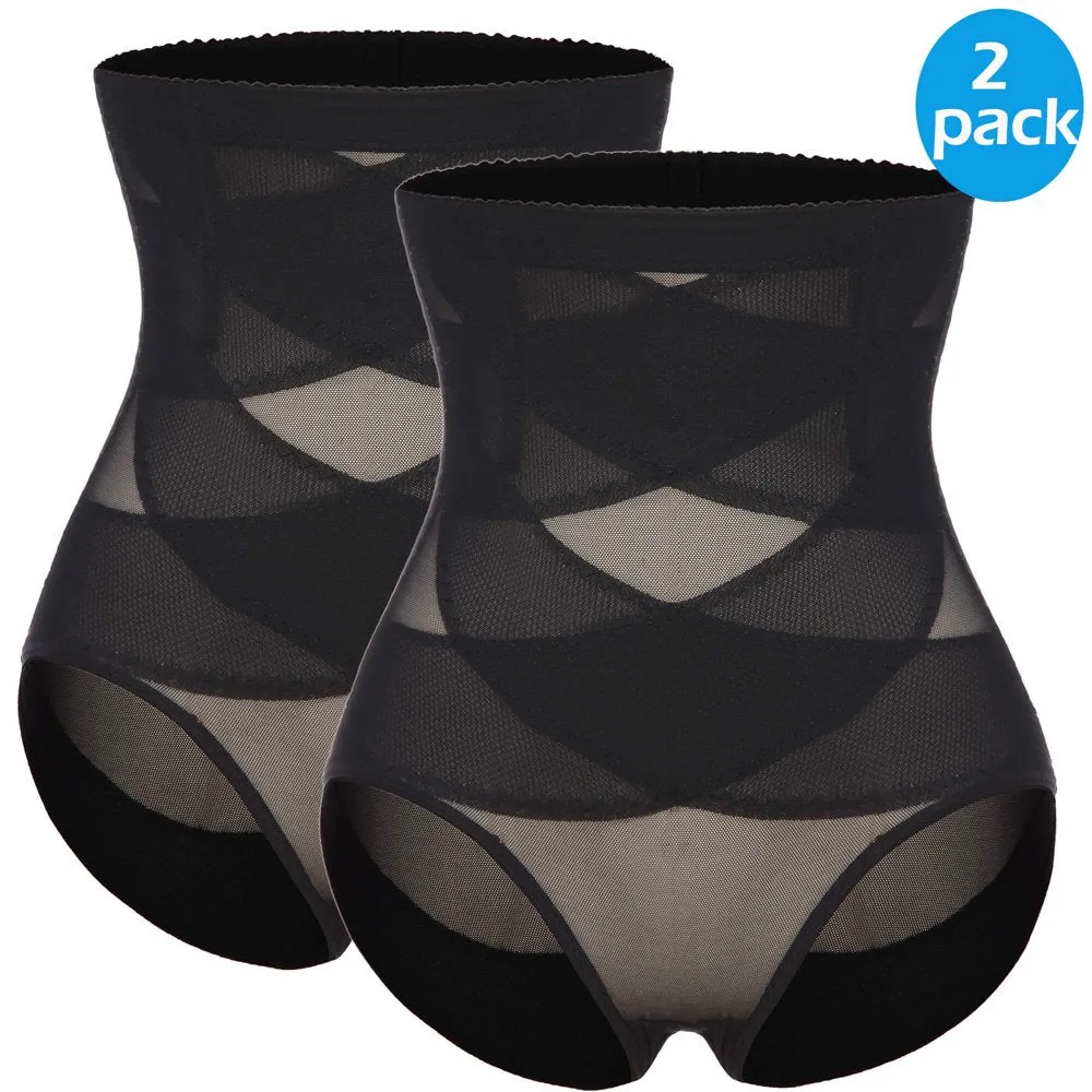 Women Butt Lifter Shapewear Hi-Waist Double Tummy Control Panty Fajas Waist Trainer Body Shaper