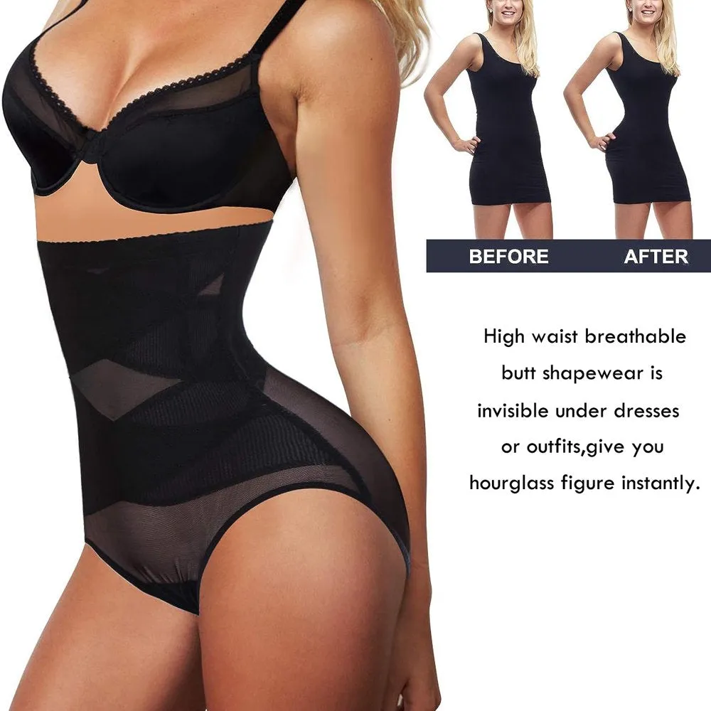 Women Butt Lifter Shapewear Hi-Waist Double Tummy Control Panty Fajas Waist Trainer Body Shaper