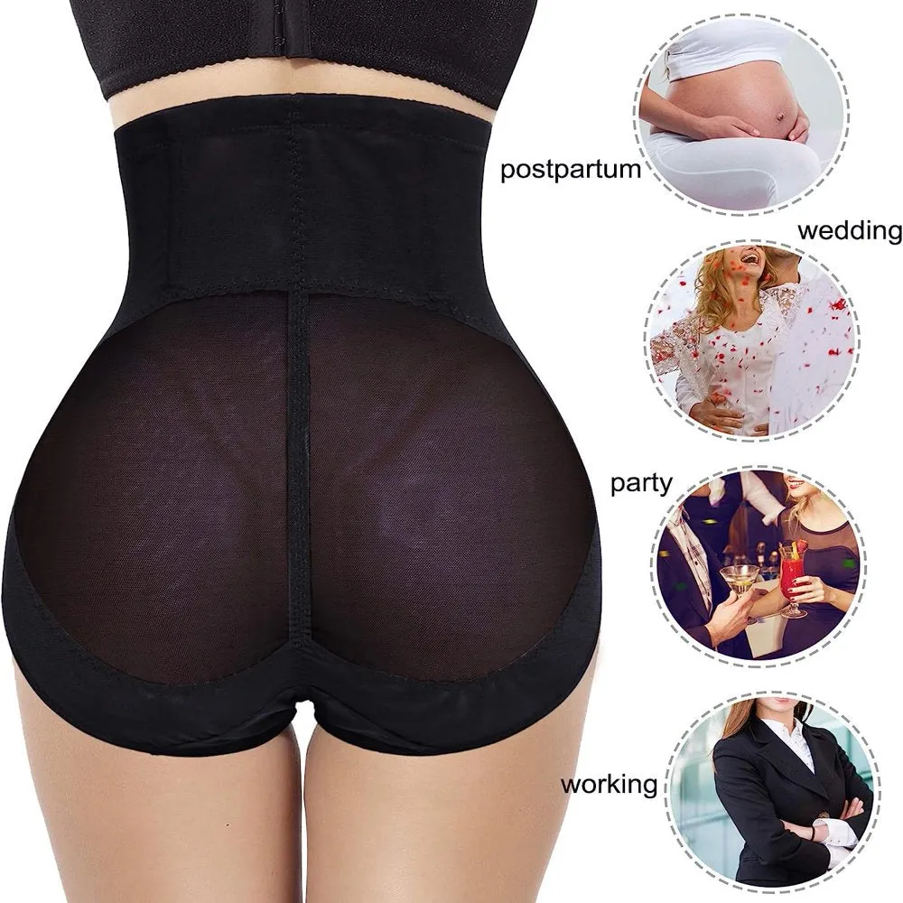 Women Butt Lifter Shapewear Hi-Waist Double Tummy Control Panty Fajas Waist Trainer Body Shaper