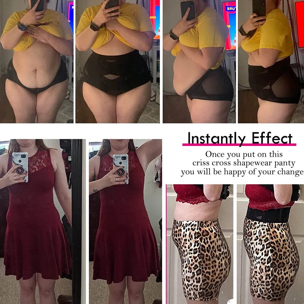 Women Butt Lifter Shapewear Hi-Waist Double Tummy Control Panty Fajas Waist Trainer Body Shaper