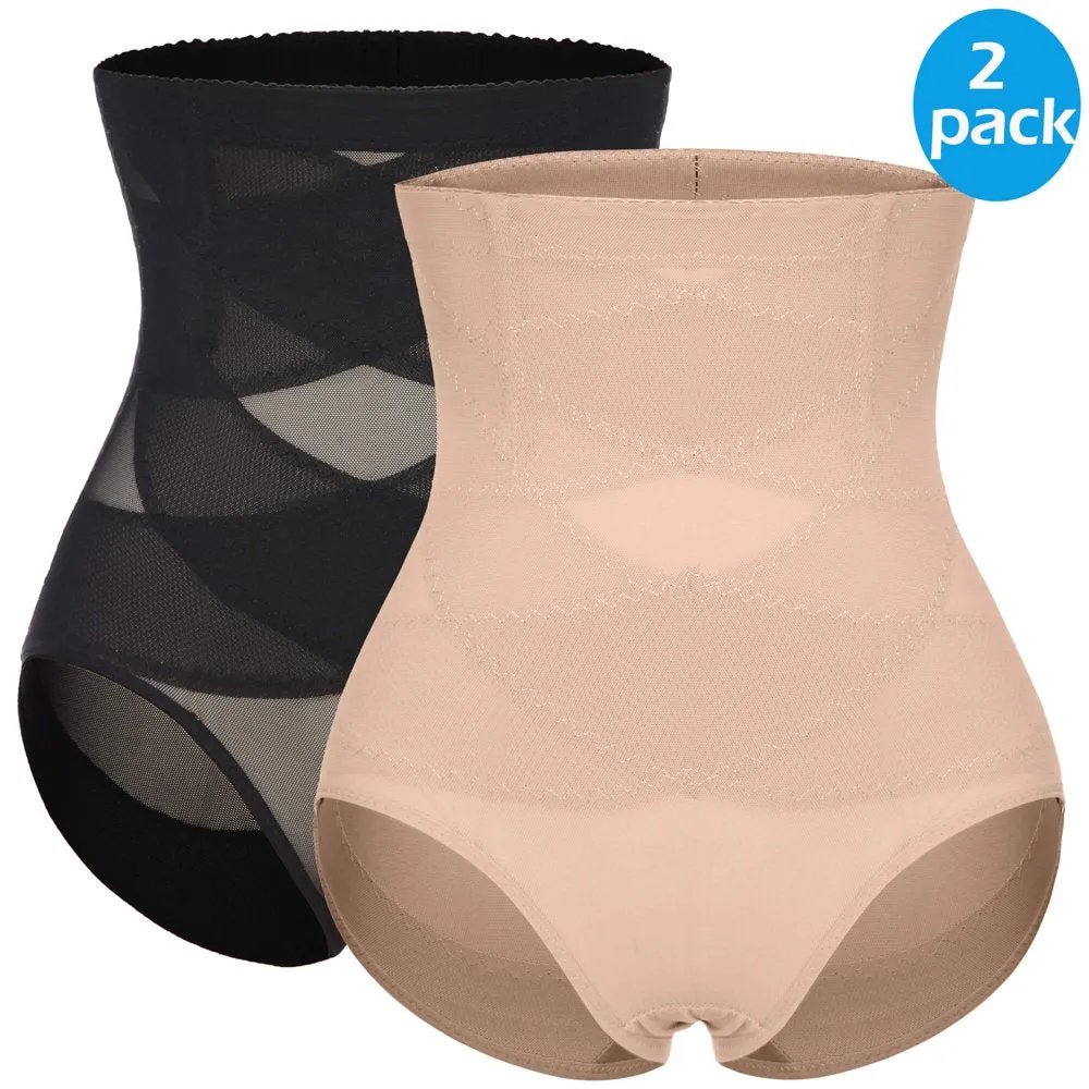 Women Butt Lifter Shapewear Hi-Waist Double Tummy Control Panty Fajas Waist Trainer Body Shaper