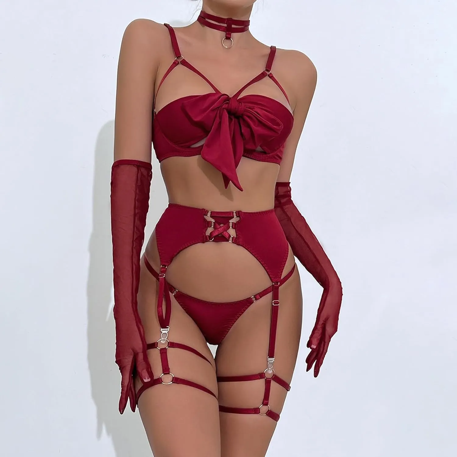 Women Lingerie Sets Strappy Lingerie Garter Set Teddy Babydoll