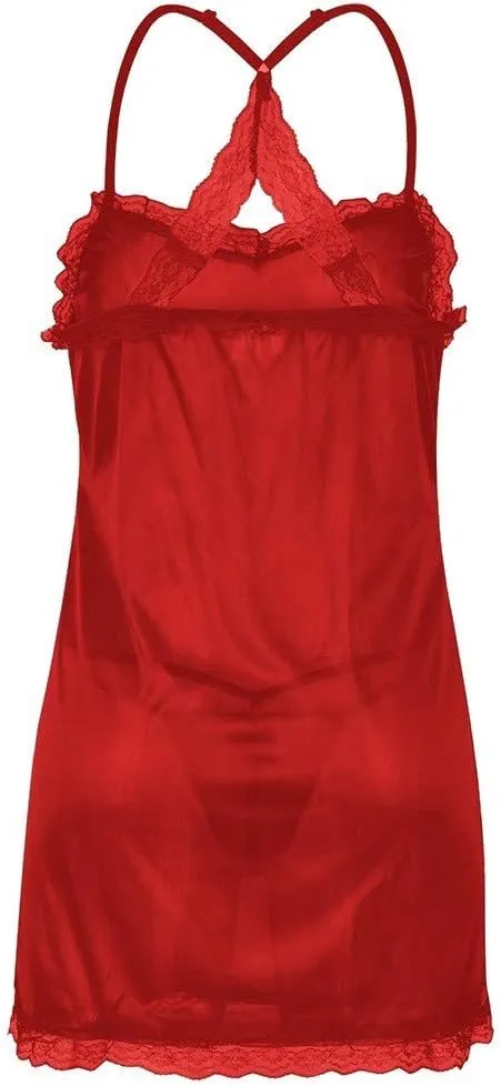Women Nightgown Sexy Sleepwear Lace Chemise Nightgown Soft Sexy Lace Lingerie V Neck Sexy Bodysuit Lace Nightie